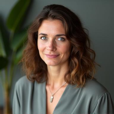 Ritratto professionale di Giulia Conti, psicologa e coach.